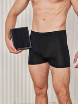 [Black] SilkSilky  100% Silk Jersey Men's Underwear 001
