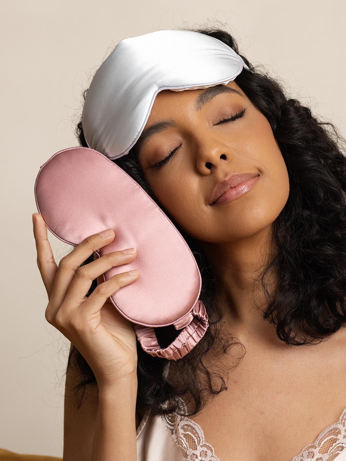 [Pale Mauve] SilkSilky  Pure Silk Eye Mask 004