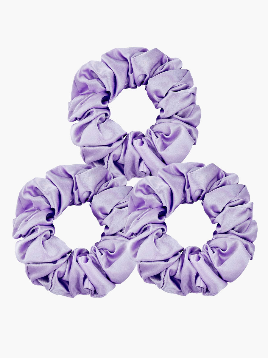 SilkSilky  19Momme Pure Silk Scrunchie Lavender 003