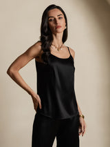 [Black] SilkSilky  Spaghetti Strap Camisole Top 005