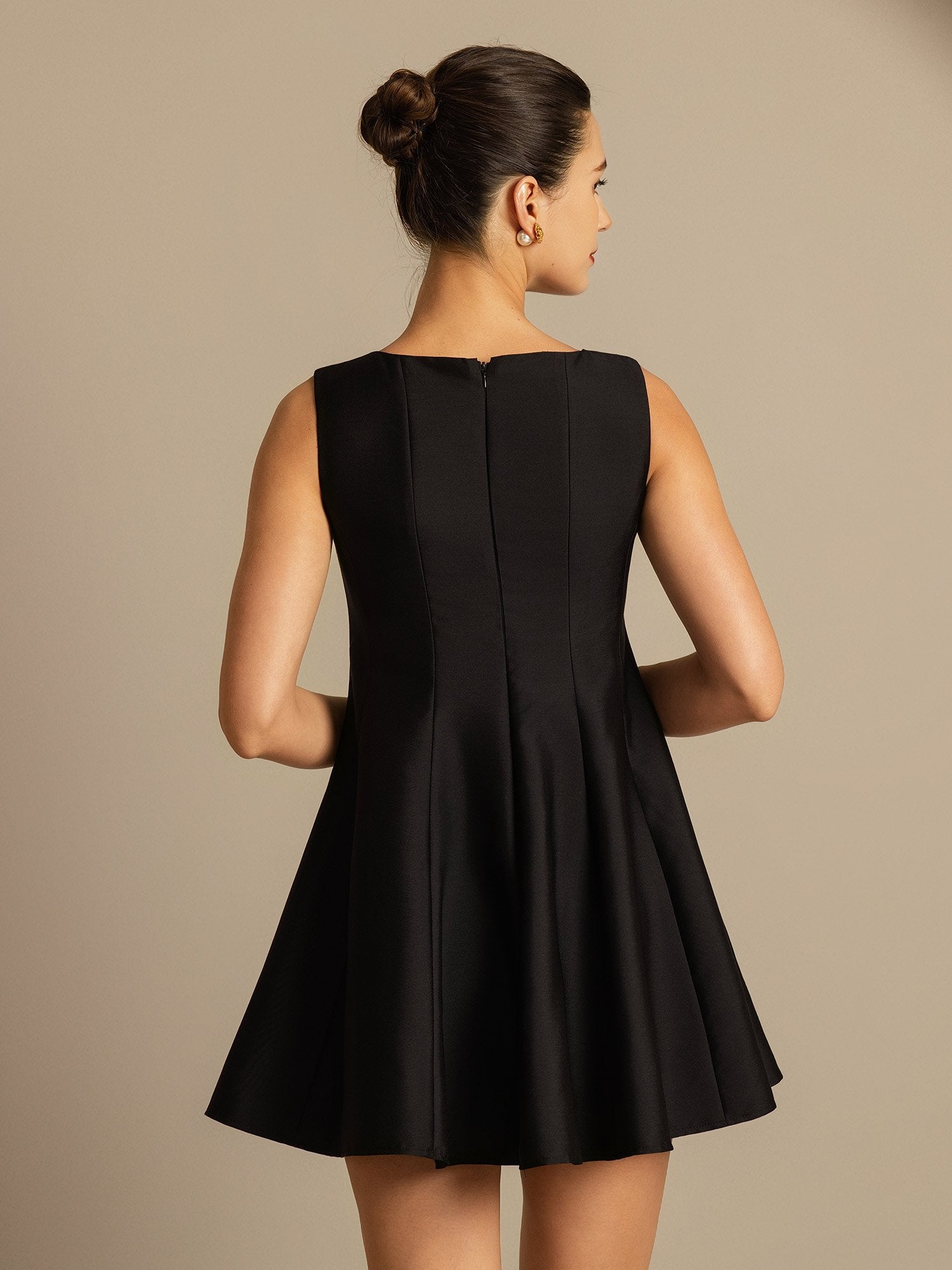 [Black] SilkSilky  32Momme Silk Dress 002,