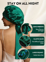 [Dark Green] SilkSilky  Sleep Cap 003