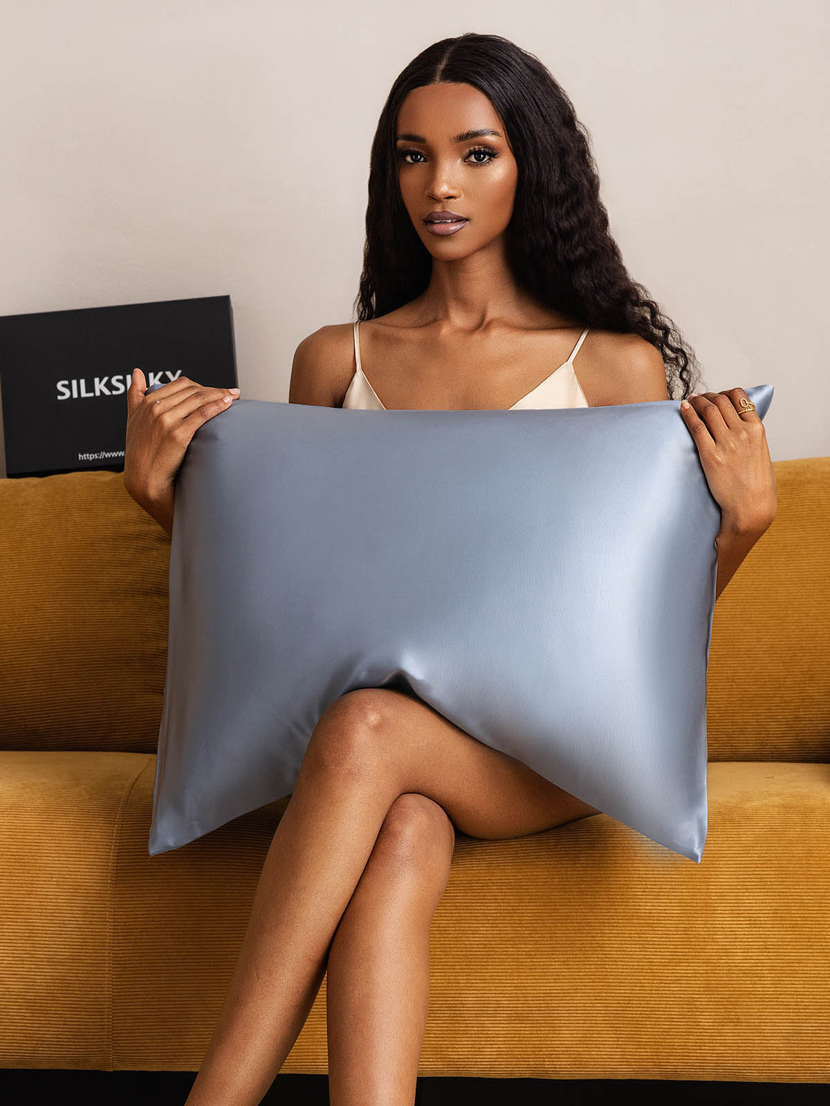 [Grayish Blue] SilkSilky  22Momme Pillowcase 002