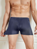 SilkSilky US Silk Knitted Mens Underwear DarkBlue 004