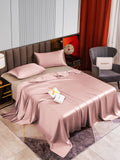 SilkSilky US 22Momme Pure Silk Bedding Set PaleMauve 002