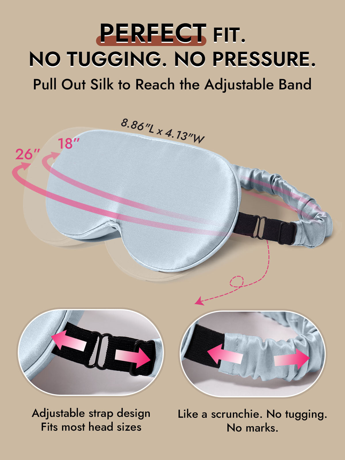 [Light Blue] SilkSilky  22Momme Eye Mask 004