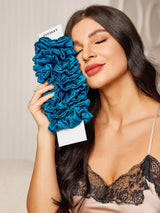 [Teal] SilkSilky  Scrunchie 002