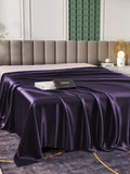 SilkSilky US 25Momme Pure Silk Sheet DeepPurple 003