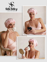 [Light Pink] SilkSilky  Sleep Cap 006