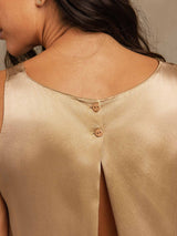 [Champagne] SilkSilky  Sleeveless Women's Pajamas 005