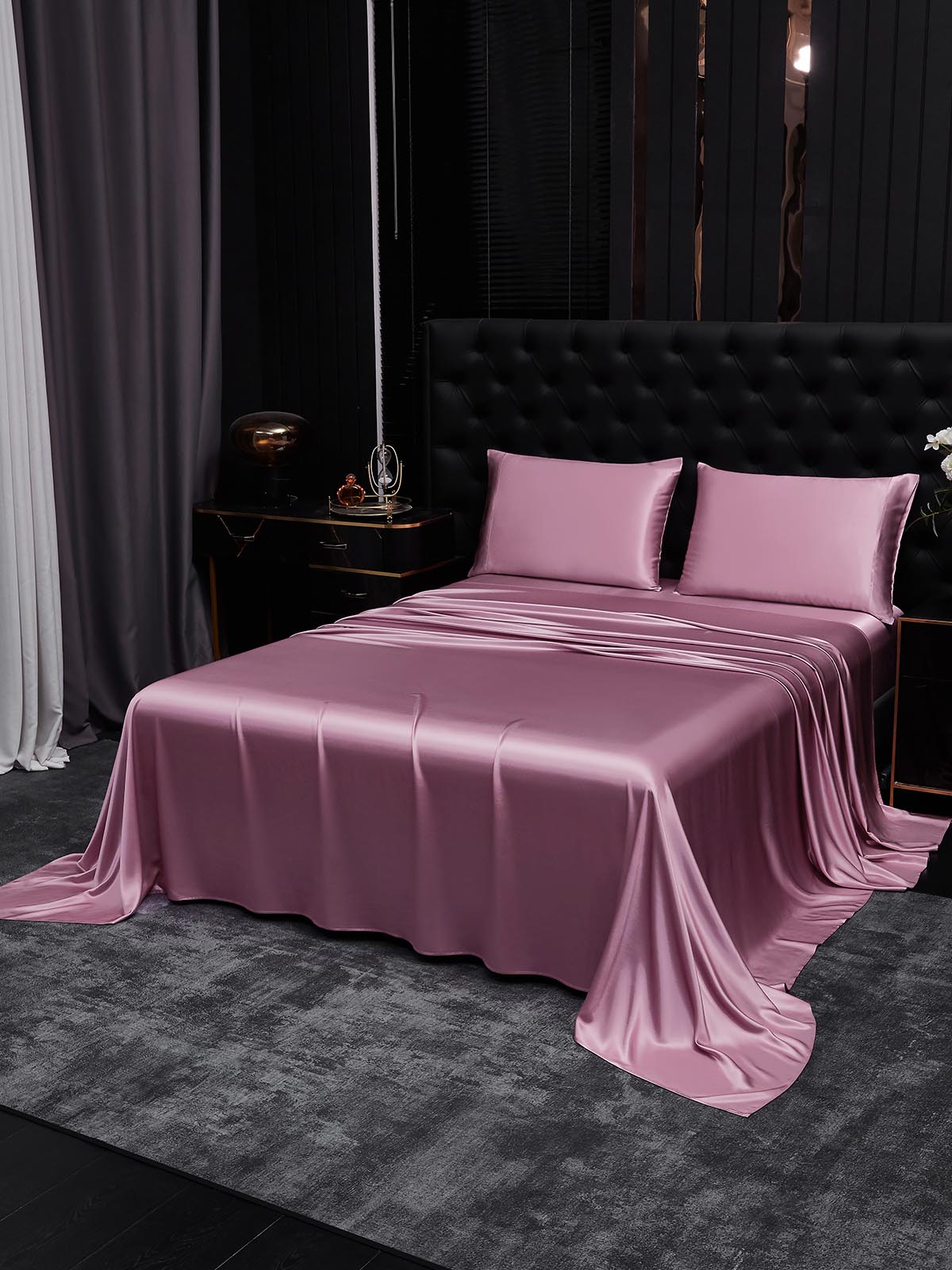[Mauve Orchid] SilkSilky  22Momme Pure Silk Bedding Set 002