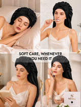 [Black] SilkSilky  Sleep Cap 006