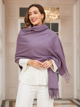 [Purple] SilkSilky  Wool Scarf 003