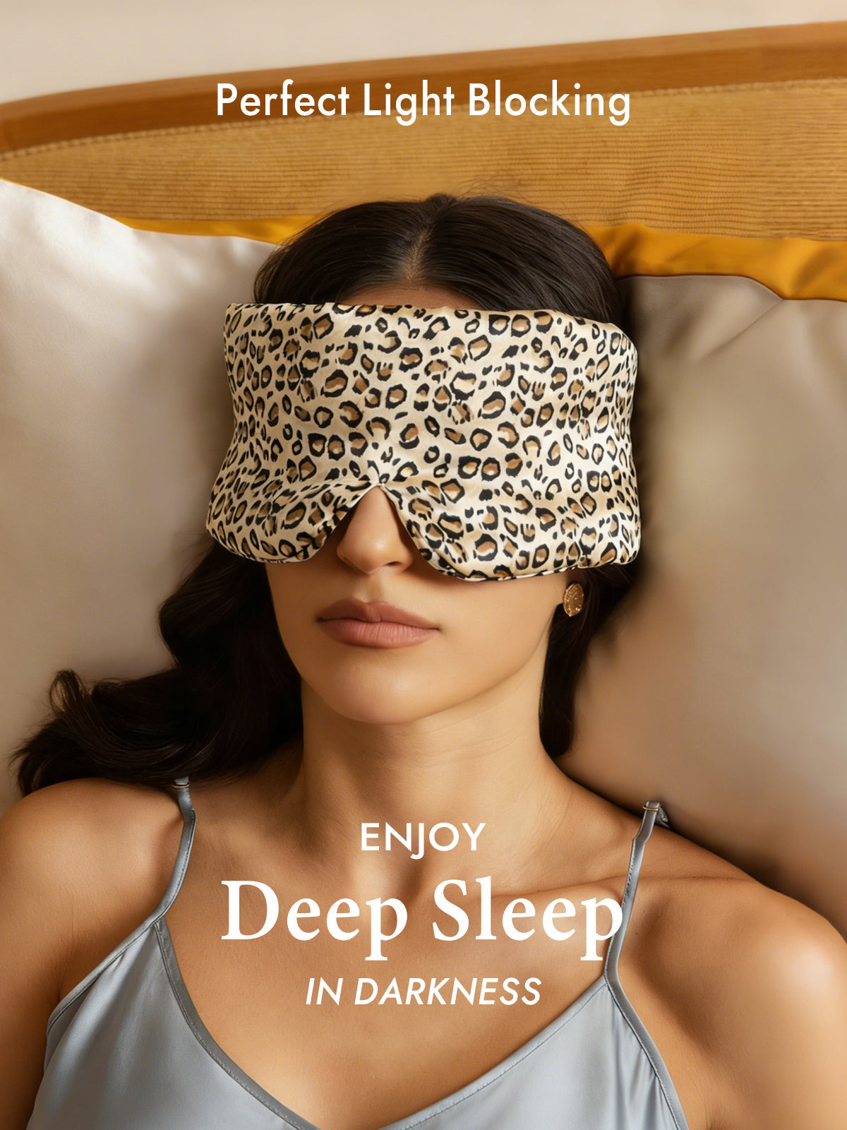 [Leopard] SilkSilky  19Momme Pure Silk Eye Mask 003