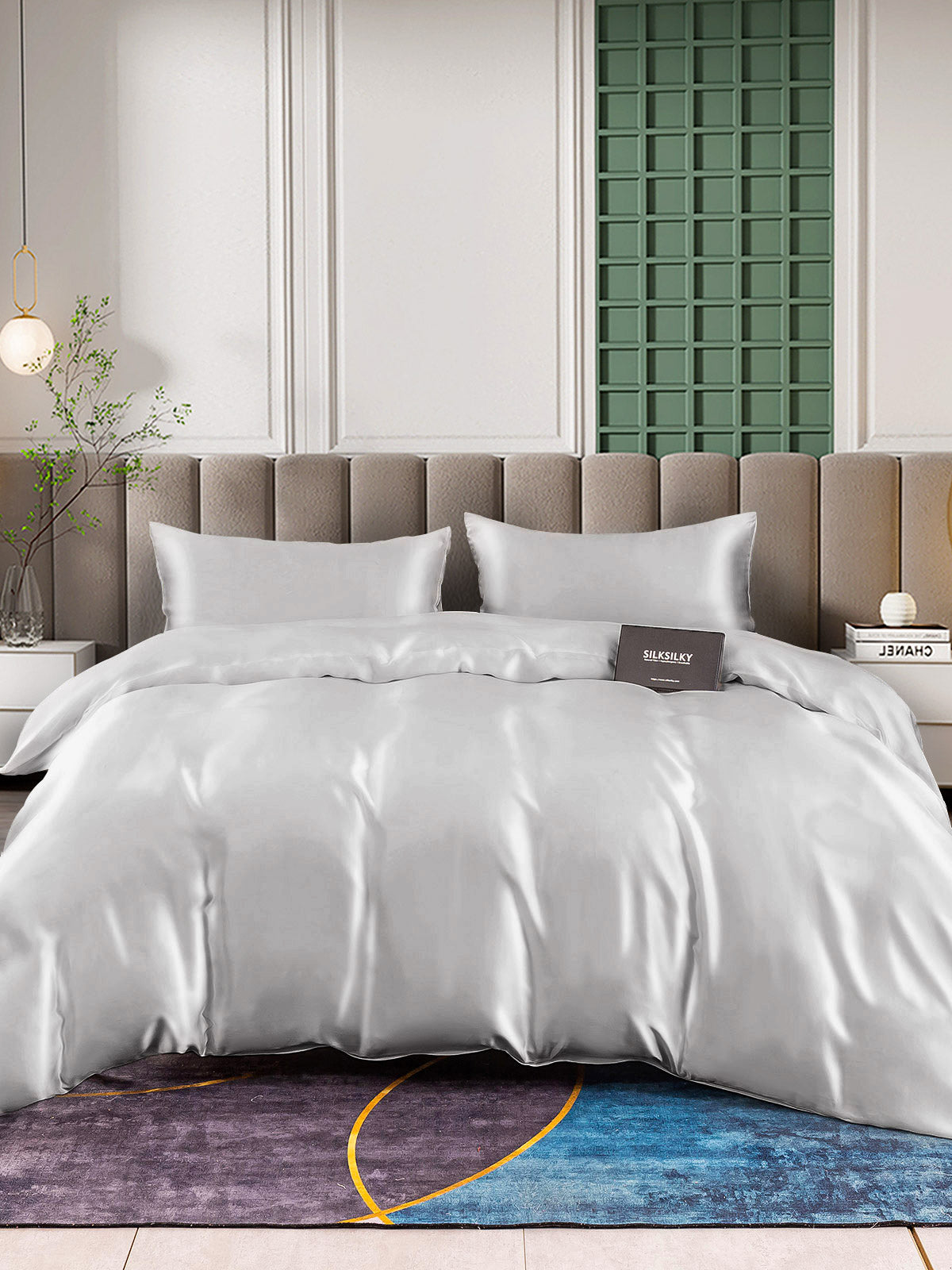 [Silver] SilkSilky  25Momme Pure Silk Bedding Set 004