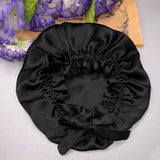 [Black] SilkSilky  Sleep Cap 006