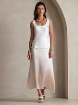 [White] SilkSilky  Sleeveless Camisole Top 005