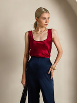 [Wine] SilkSilky  Sleeveless Camisole Top 005