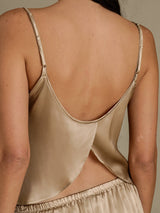 [Champagne Gold] SilkSilky  Spaghetti Strap Camisole Set 005