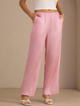 [Pink Pinstripe] SilkSilky Womens Pants 001