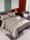 SilkSilky US 25Momme Pure Silk Bedding Set Gray 001