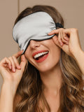 SilkSilky US 19Momme Pure Silk Eye Mask Gray 004