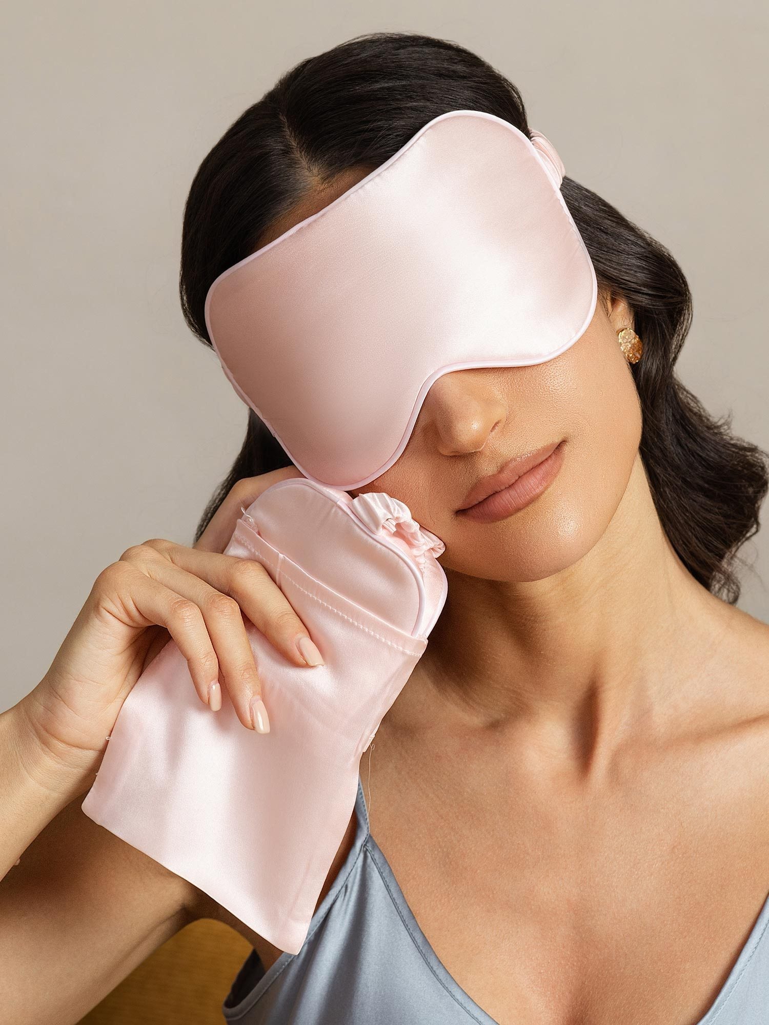 [Pink] SilkSilky Pure Silk Eye Mask 006