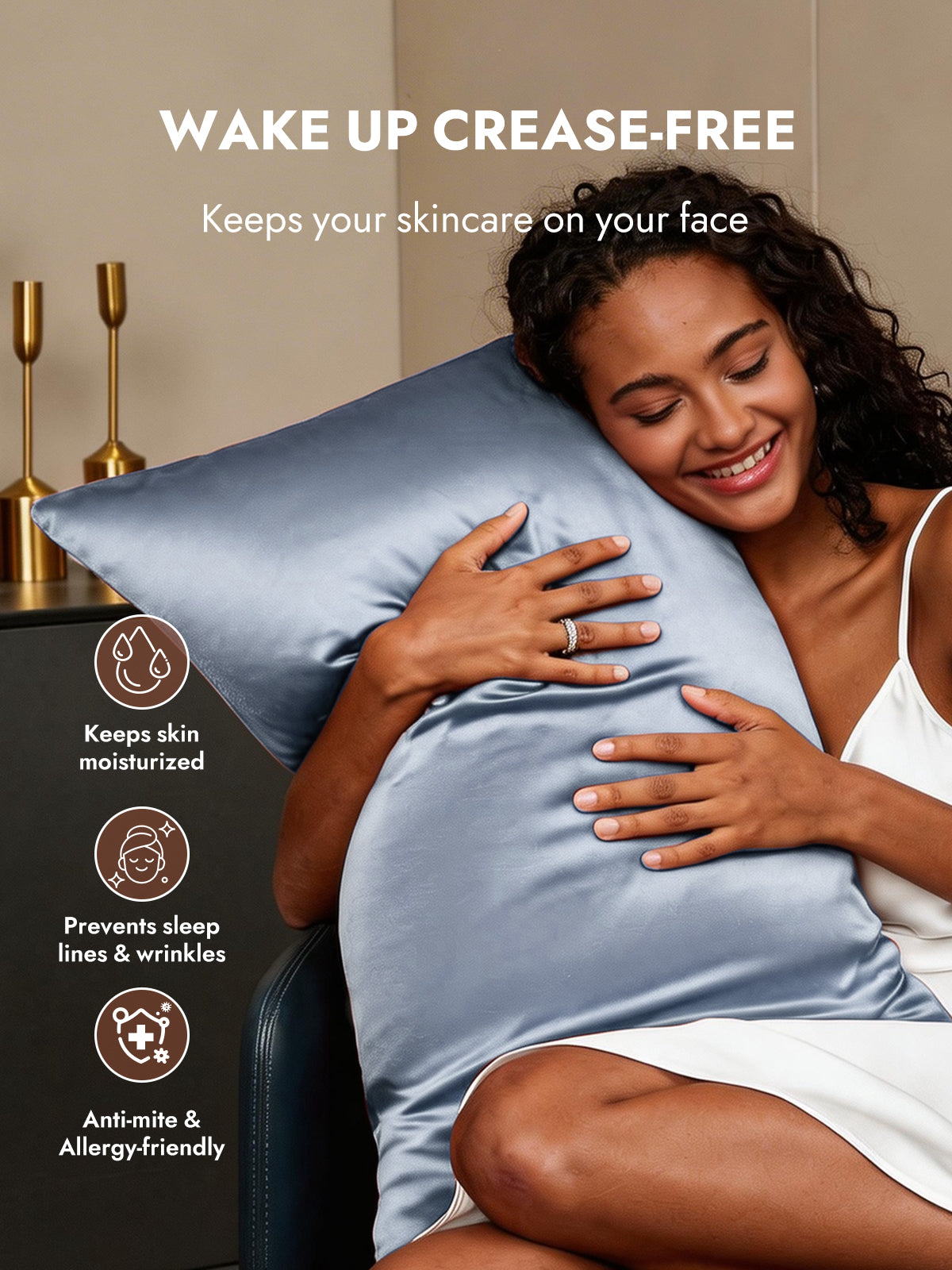 [Grayish Blue] SilkSilky  22Momme Pillowcase 004