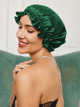 [Dark Green] SilkSilky  Sleep Cap 003