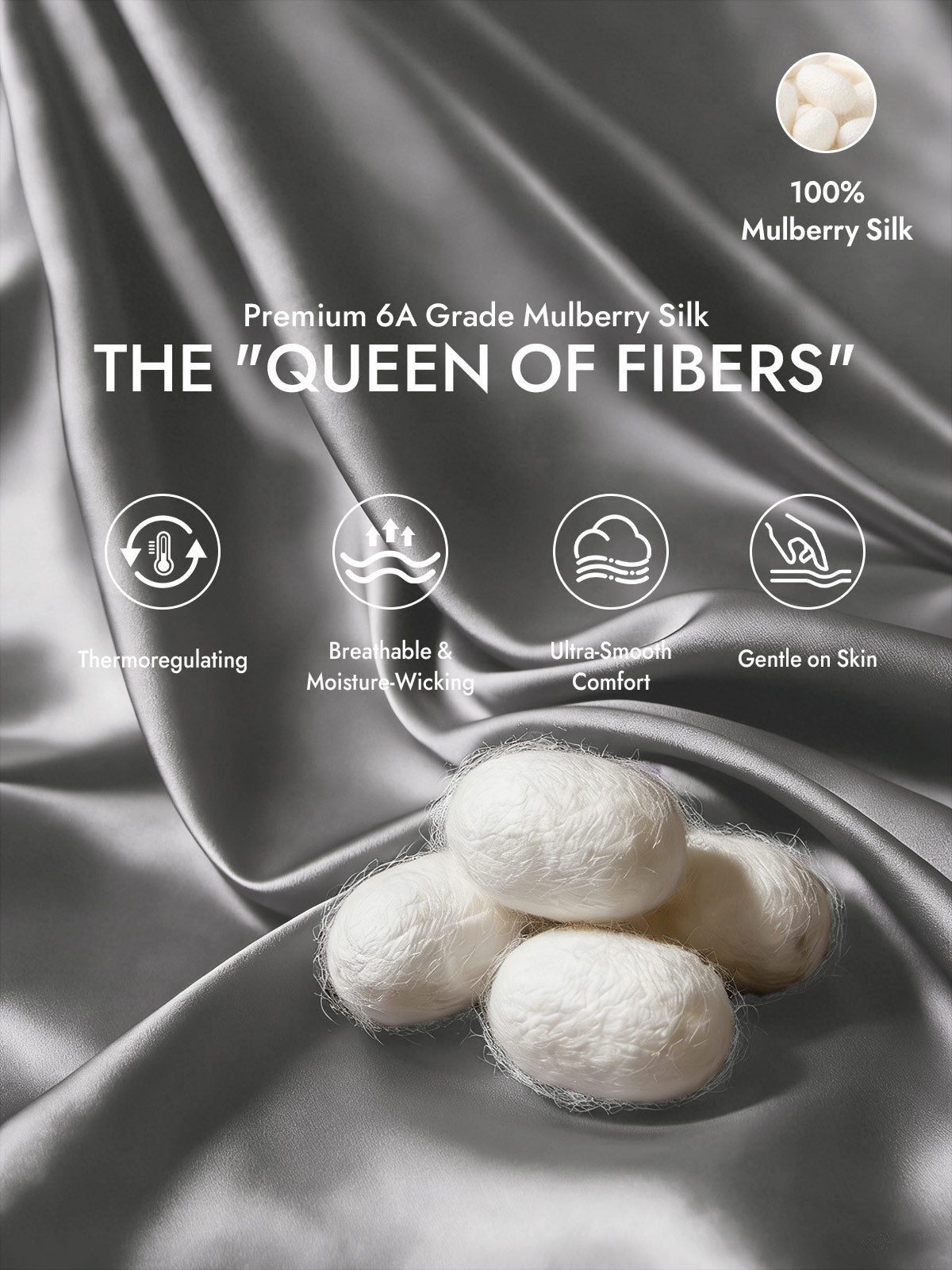 [Silver] SilkSilky  19Momme Silk Bedding Set 002