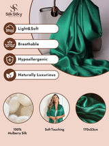 [Dark Green] SilkSilky  Scarf 002