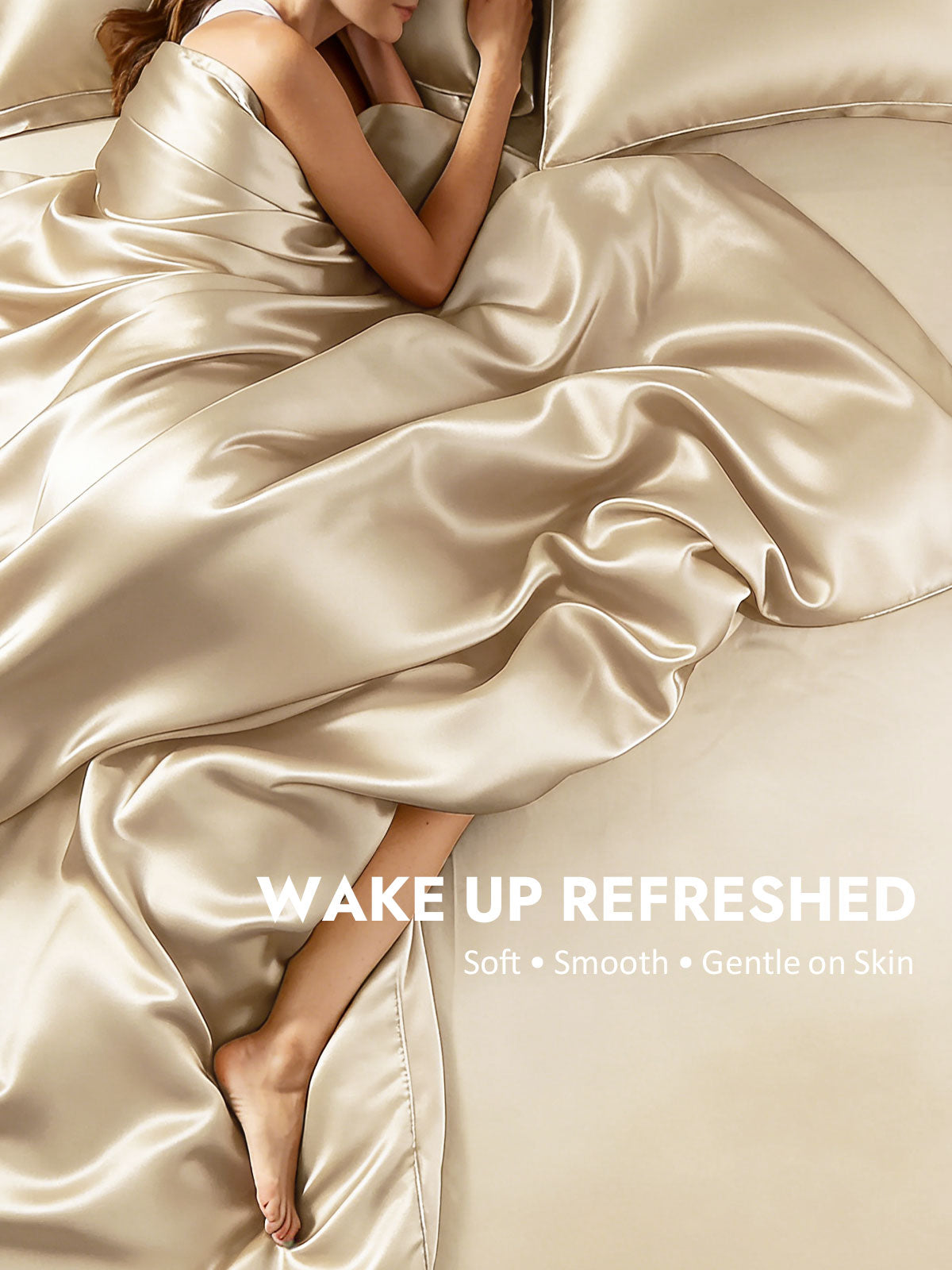 [Beige] SilkSilky  19Momme Silk Bedding Set 004