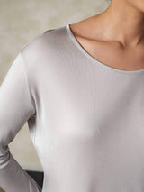 [Silver] SilkSilky  Long Sleeve Round Neck Women's Long Johns 004