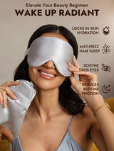 [Silver] SilkSilky  Pure Silk Eye Mask 005