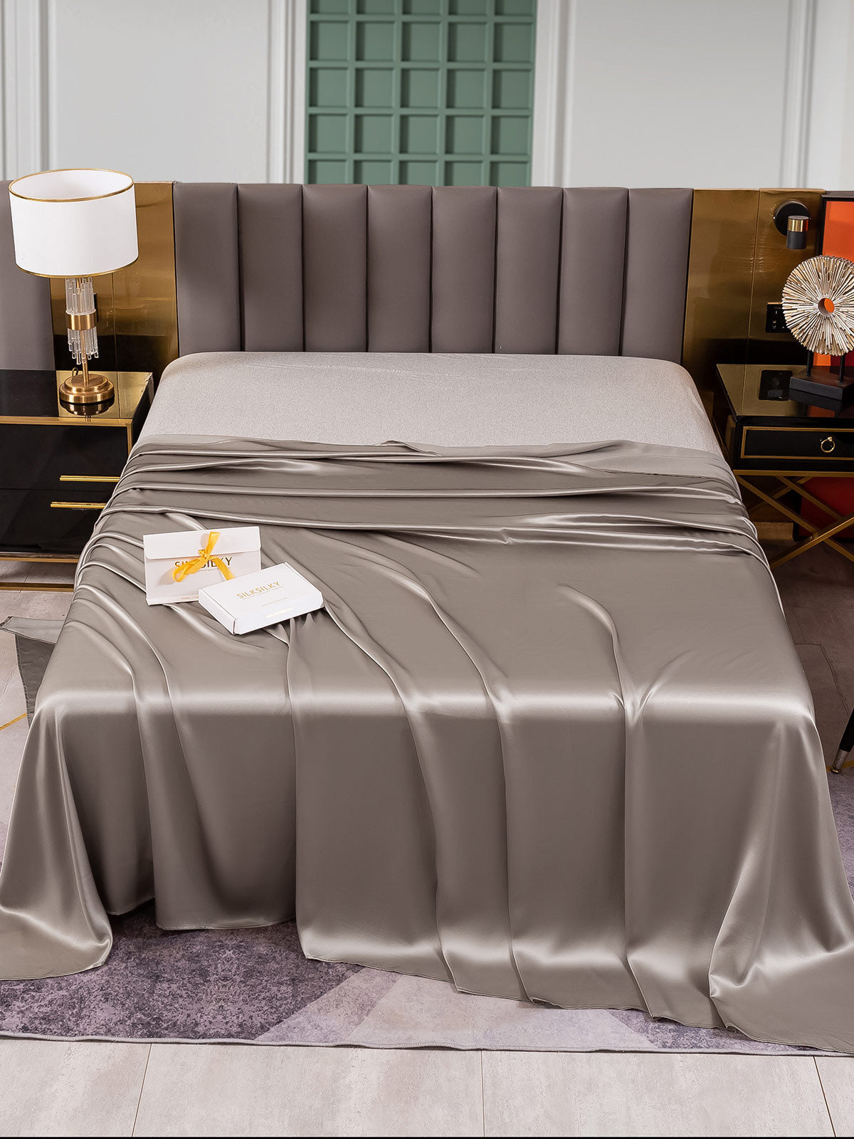 [Gray] SilkSilky  25Momme Pure Silk Sheet 002