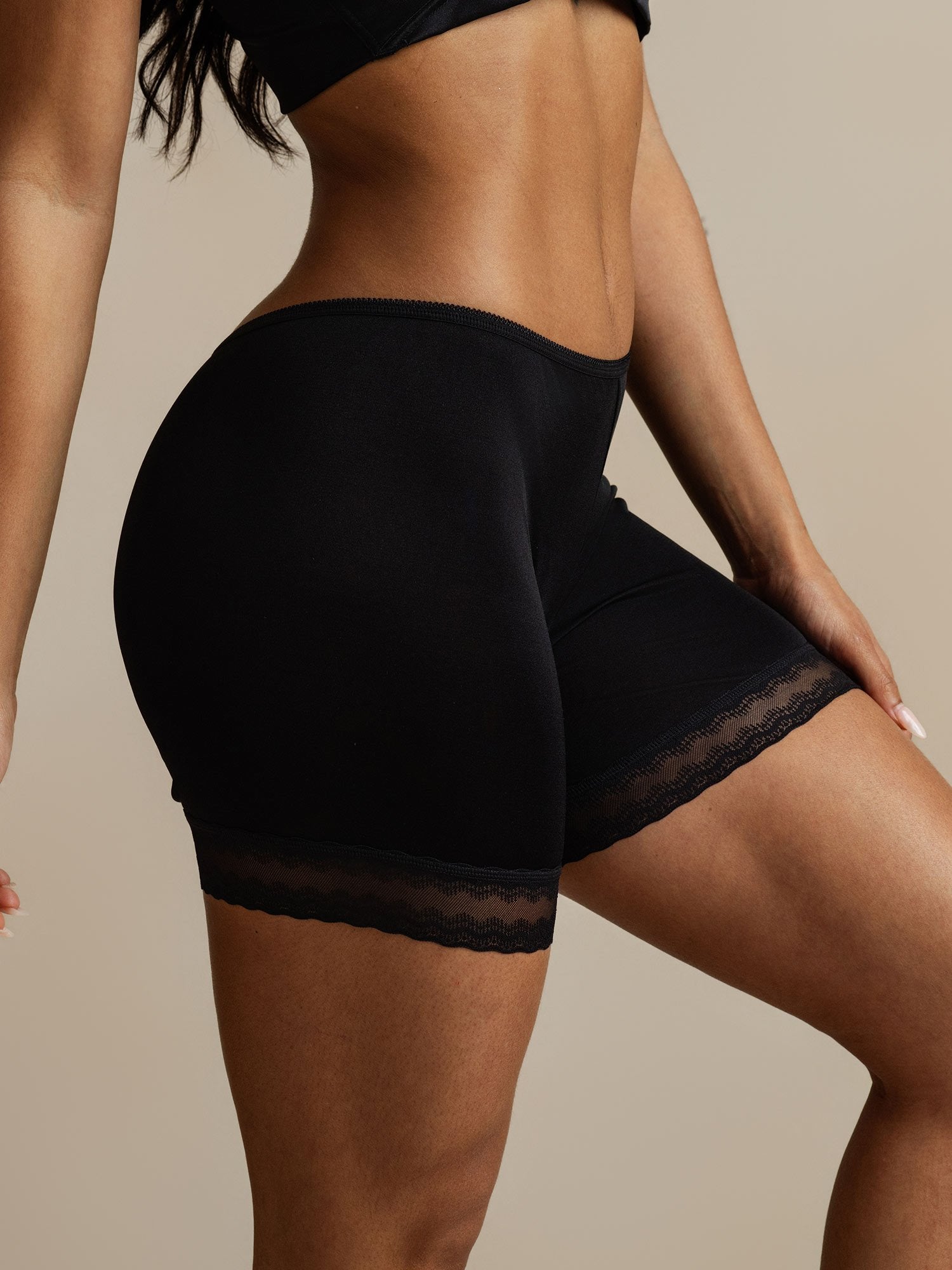 [Black] SilkSilky  Pure Silk Panty 001,