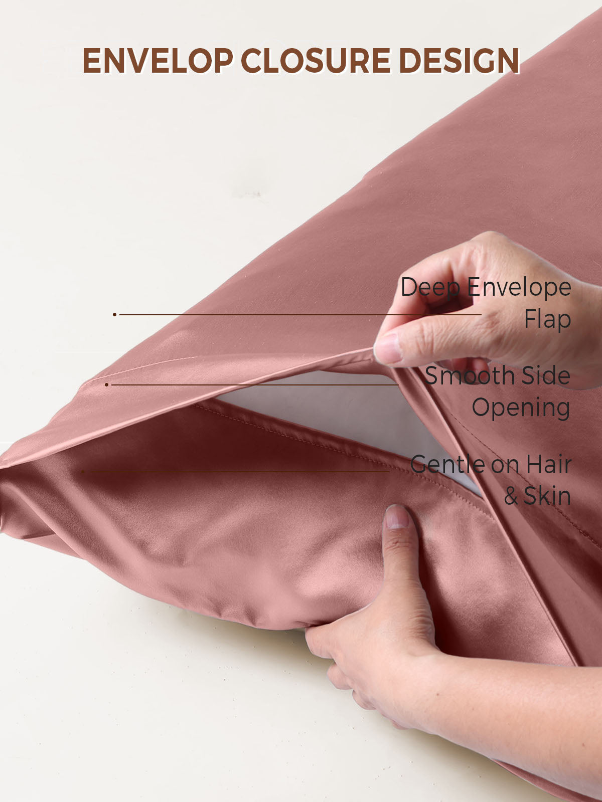 19Momme 100% Mulberry Silk Pillowcase - Envelope Closure