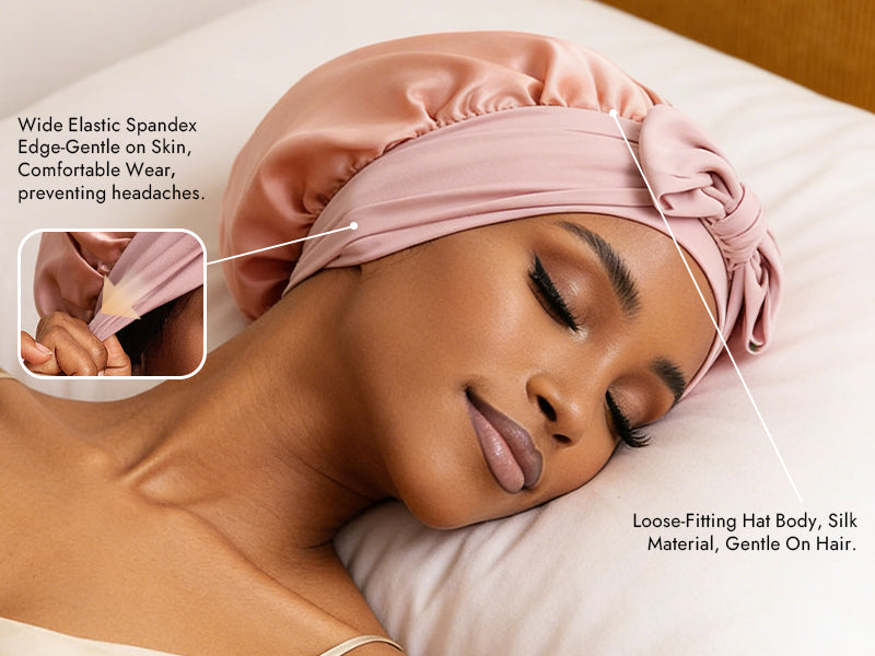 Pure Silk Bowknot Tie Bonnet