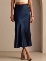 [Dark Blue] SilkSilky Skirt 004