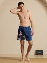 [Dark Blue] SilkSilky 19Momme Mens Sleep Bottoms 006