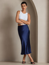 [Dark Blue] SilkSilky  Skirt 001