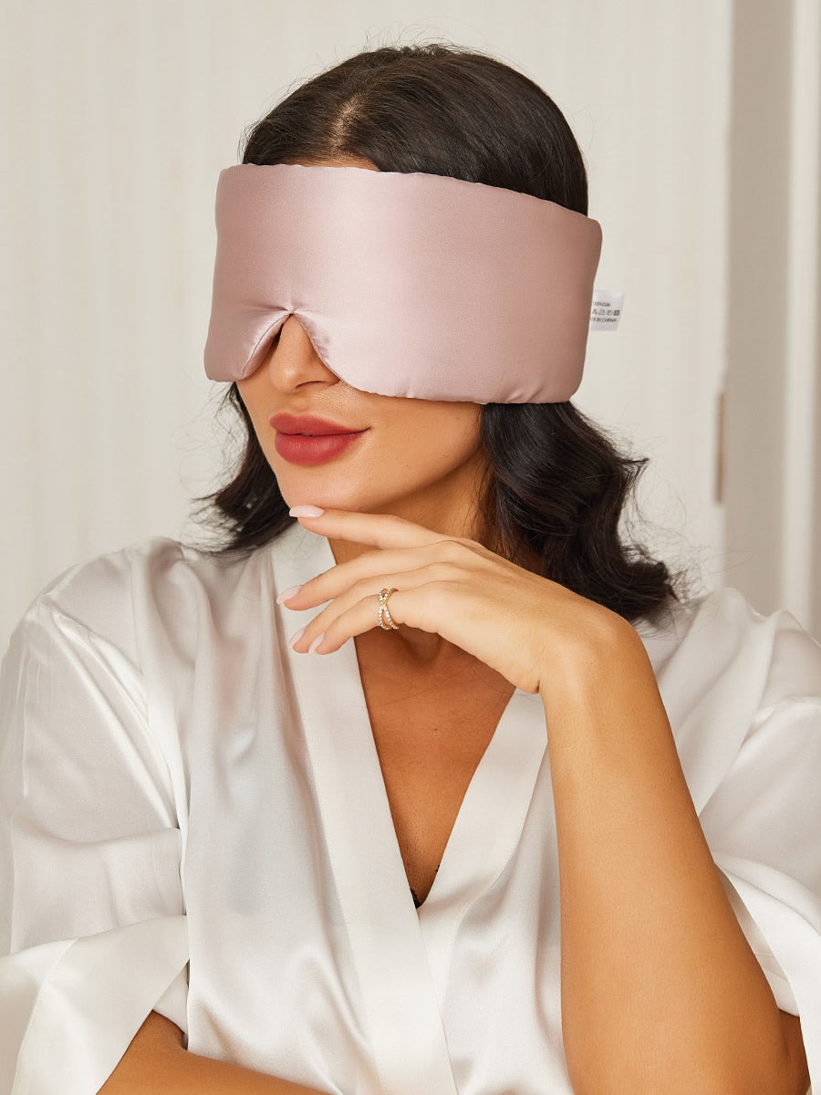 [Light Pink] SilkSilky  19Momme Pure Silk Eye Mask 001