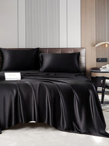[Black] SilkSilky  22Momme Pure Silk Bedding Set 005,