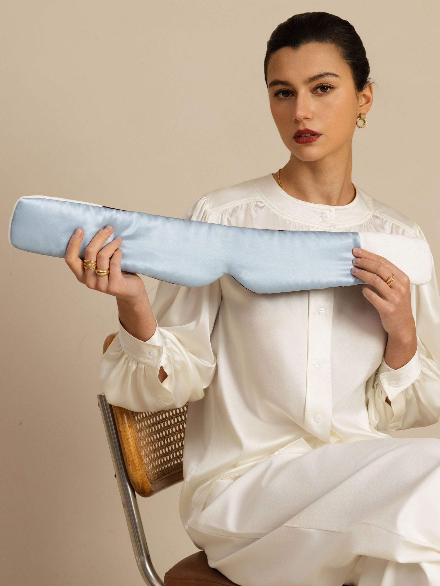 [DarkBlue+LightBlue] SilkSilky  Eye Mask 006