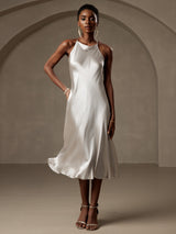 SilkSilky  19Momme Silk Sleeveless Dress LightGray 001