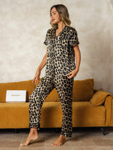 [Leopard] SilkSilky  Pure Silk Womens Pajamas 004