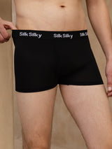 [Black] SilkSilky 100% Silk Jersey Mens Underwear 004