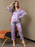 SilkSilky-US-Pure-Silk-Long-Sleeve-Lapel-Women's-Pajamas-Lavender-001