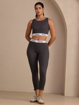 [Gray] SilkSilky Sleeveless Crew Neck Women's Outfit Sets 003