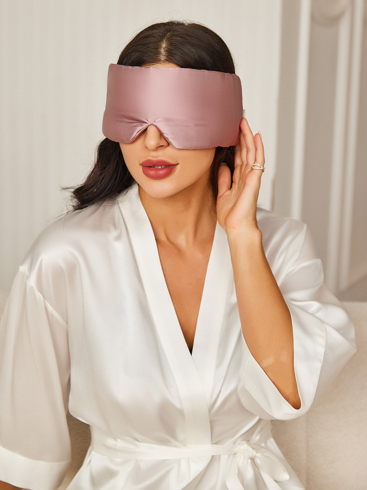 [Pale Mauve] SilkSilky  19Momme Pure Silk Eye Mask 004